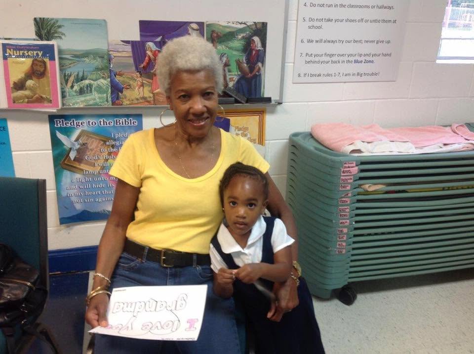 A grandparent visiting the classroom